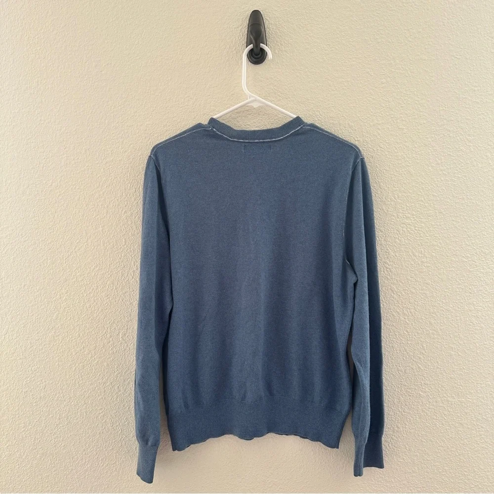 Banana Republic Blue Cotton Cashmere Blend Sweater M - Classic‎ Preppy Cozy